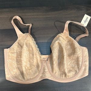Soma Enticing Lift Full Coverage Beige Lace Underwire Women's Bra 34G